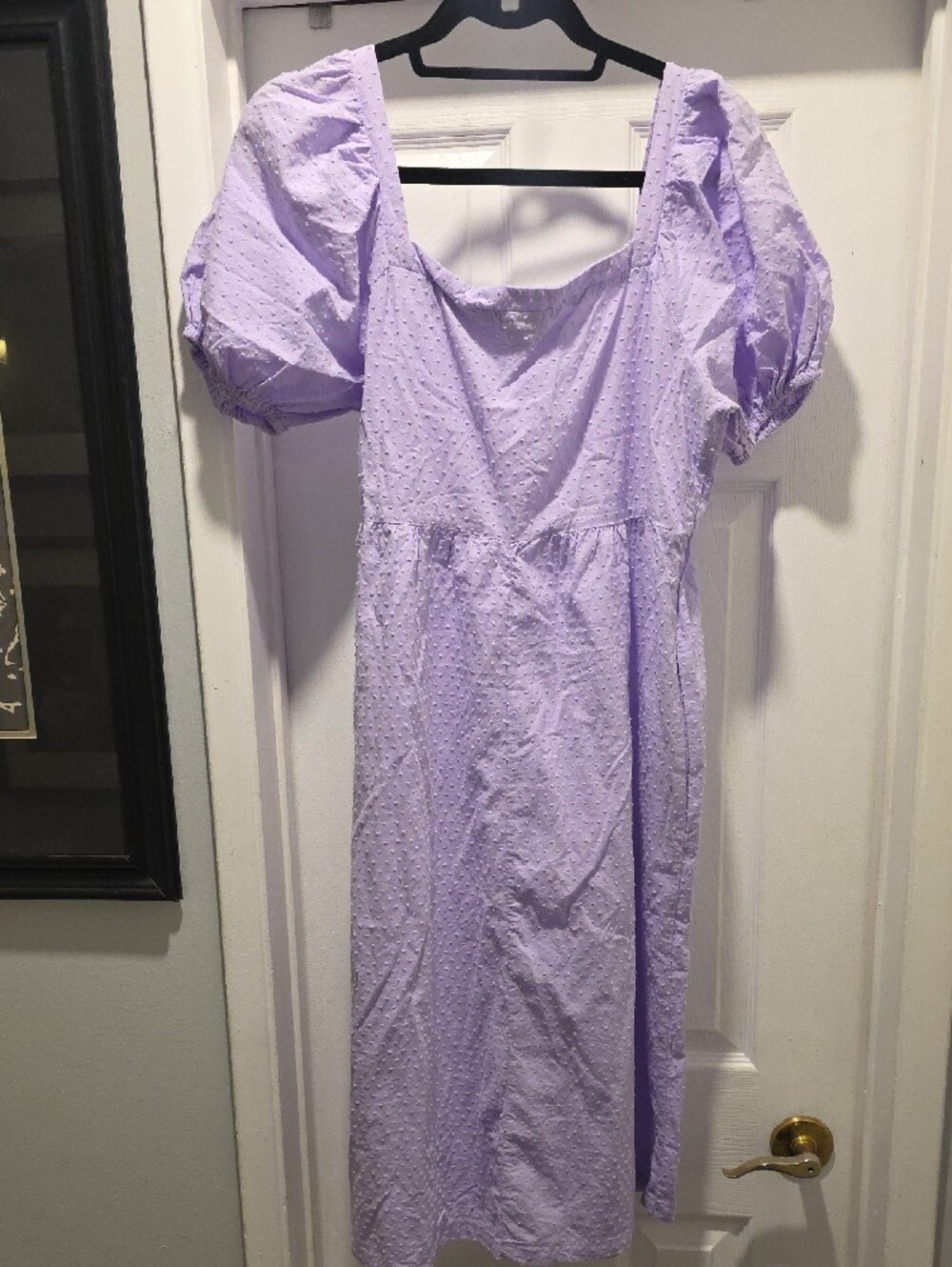 a new day Lilac Swiss Dot Puff Sleeve Top - Picture 3 of 4
